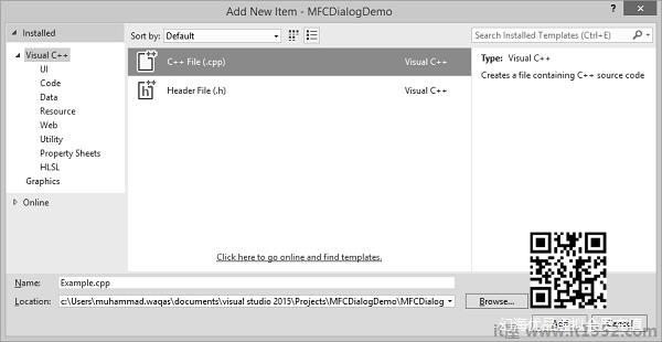 MFCWindowDemo Add New Item